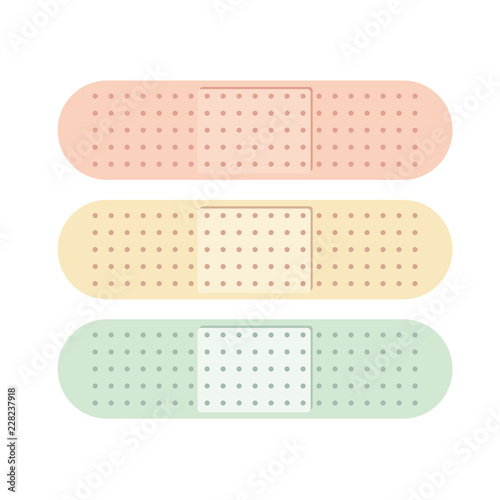 isolated plaster color variations vector drawing