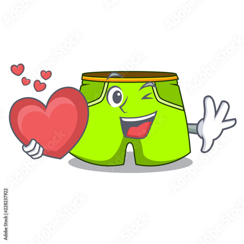 With heart cartoon shorts style for the swimming