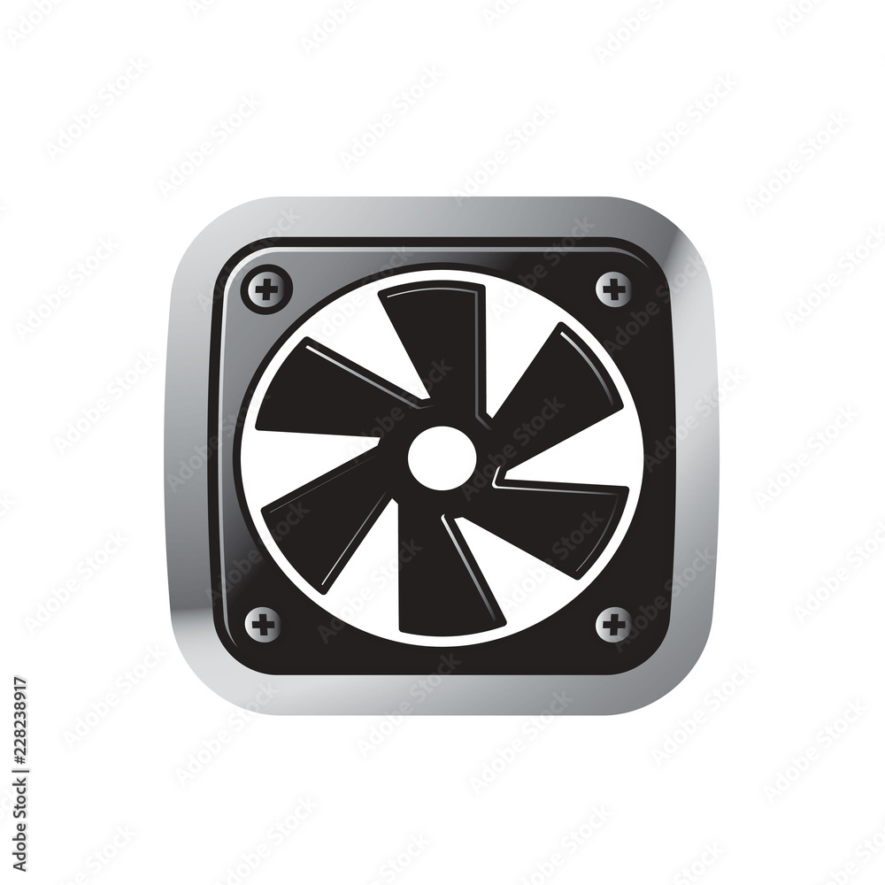isolated mounted propeller fan vector drawing isolated mounted propeller fan vector drawing