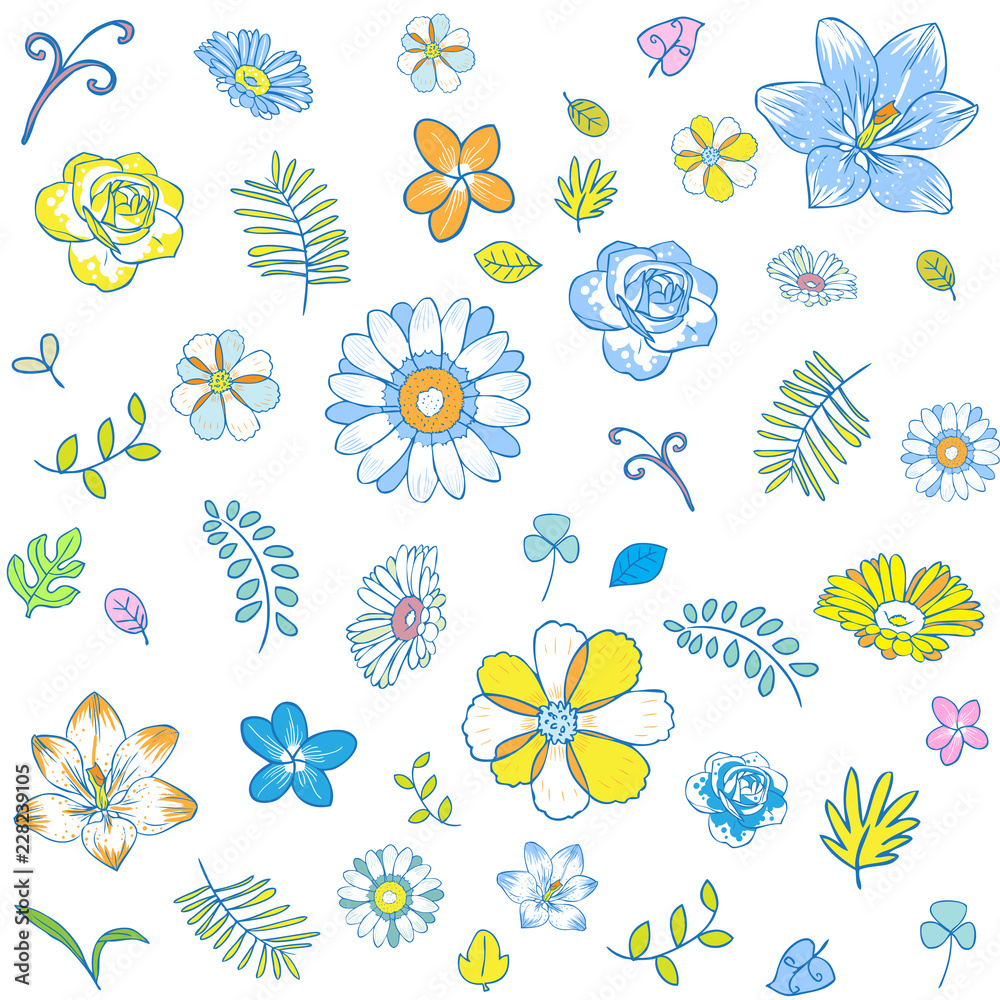 Obraz premium seamless flower pattern