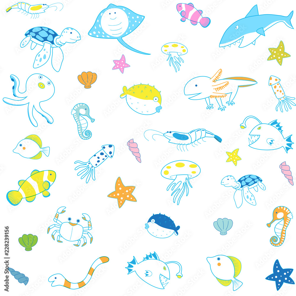 sea animals pattern