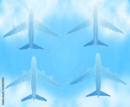 vector set of aircraft from triangular segments.