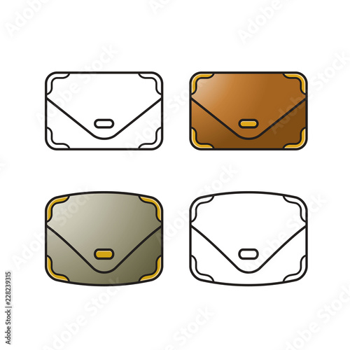 isolated purse variations vector illustrations