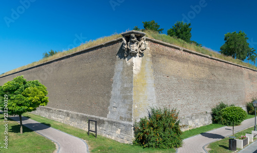 Fototapeta Naklejka Na Ścianę i Meble -  ALBA IULIA, ROMANIA - 11 AUGUST 2018: The Citadel Alba-Carolina in Alba Iulia, Romania