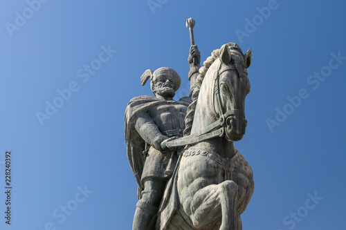 Mihai Viteazul Statue inside the Citadel Alba-Carolina in Alba Iulia, Romania photo