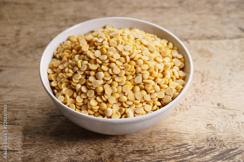 split soybean in bowl