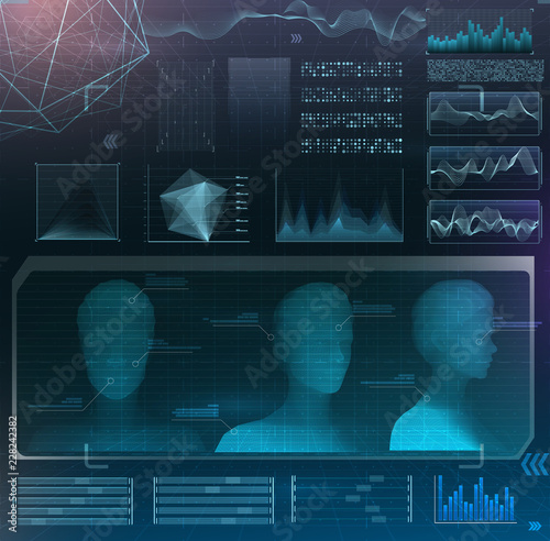 vector interface set. medical examination of a woman.