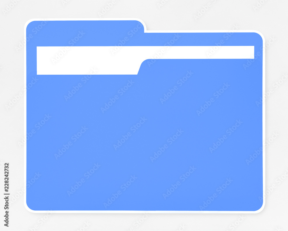 Blue document folder icon isolated Blue document folder icon isolated