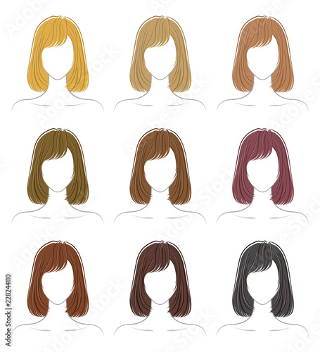 ヘアスタイルのカラーリング