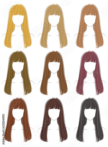 ヘアスタイルのカラーリング