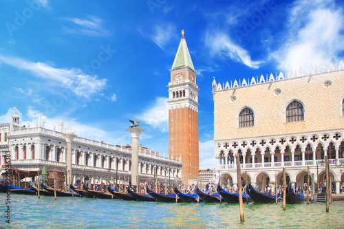 Beautiful view of the Doge's Palace and St. Mark's Basilica in Venice, Italy © marinadatsenko