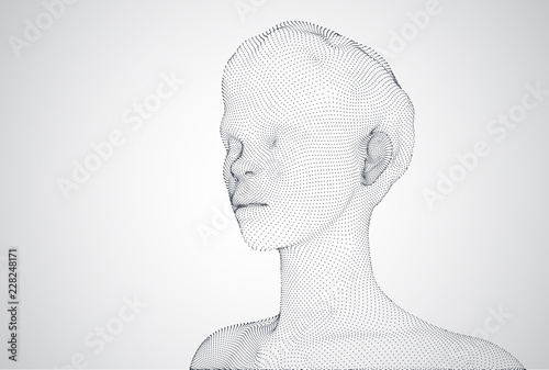 set of points and dots. female nude body on a white background in sexual poses. dance.
