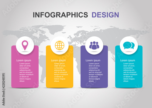 Infographic template with banner design