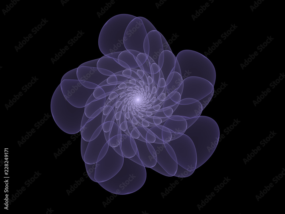 Obraz premium surreal Futuristic digital 3d design art abstract background fractal illustration for meditation and decoration wallpaper