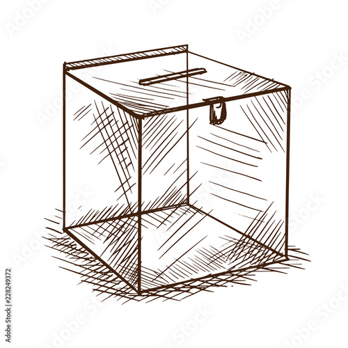 Box for collecting alms and donations for development of culture.