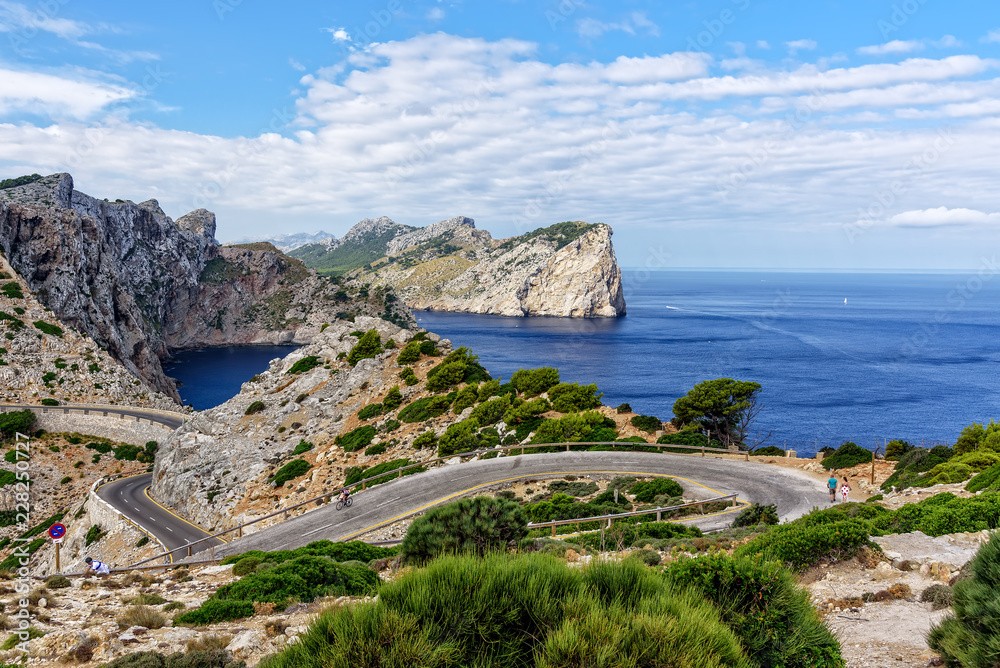 Wandern Fahren Strasse Cap de Formentor Mallorca