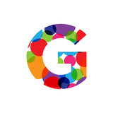 initial letter g CIRCLE ABSTRACT