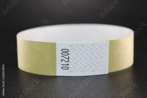 Golden color wristband for concerts