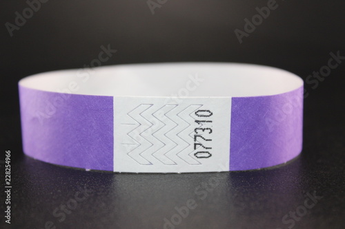 Purple Wristband tyvek for beauty