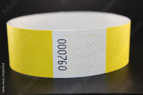 Neon yellow wristband for industries and business