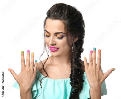 Beautiful young woman with ...