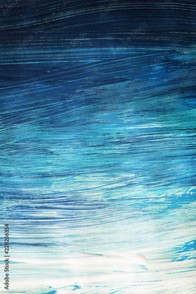 Obraz premium Blue gouache painted background