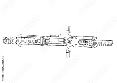 sketch motorcycle vector