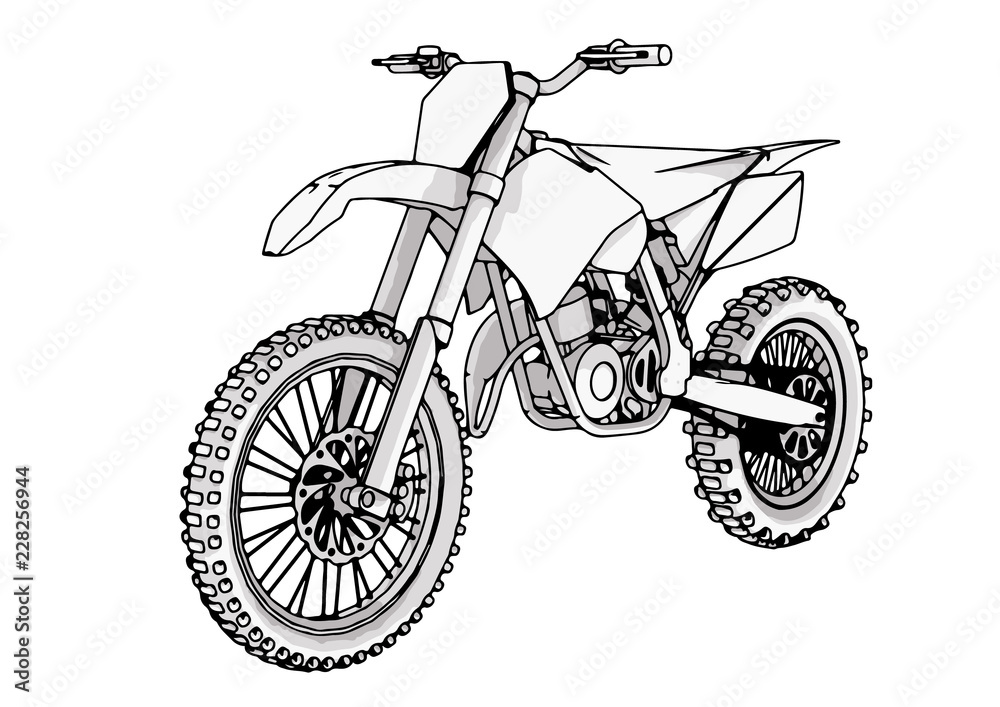 Obraz premium sketch motorcycle vector