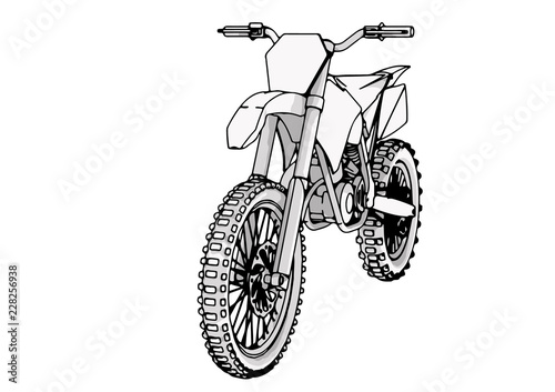 sketch motorcycle vector