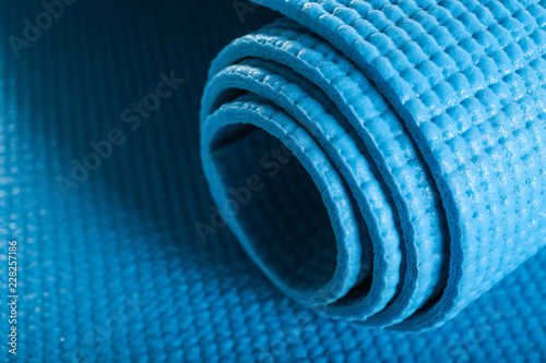 Color yoga mat, closeup