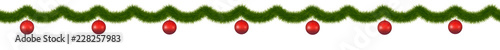 Christmas garland. Green hanging fir festoon for decoration.