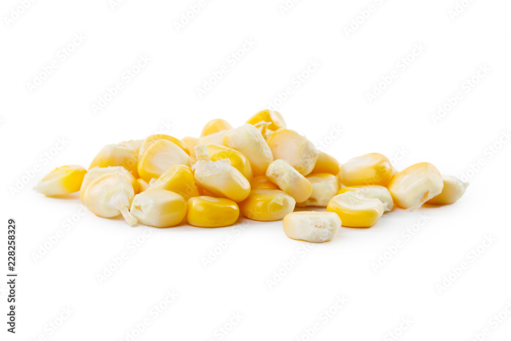 Fototapeta premium corn seeds isolated on white background
