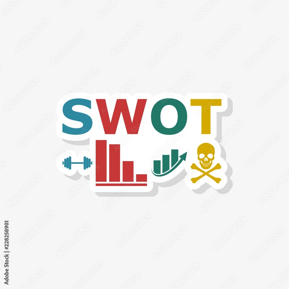 SWOT analysis business diagram 