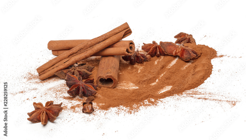 Cinnamon sticks isolated on white background Cinnamon sticks isolated on white background