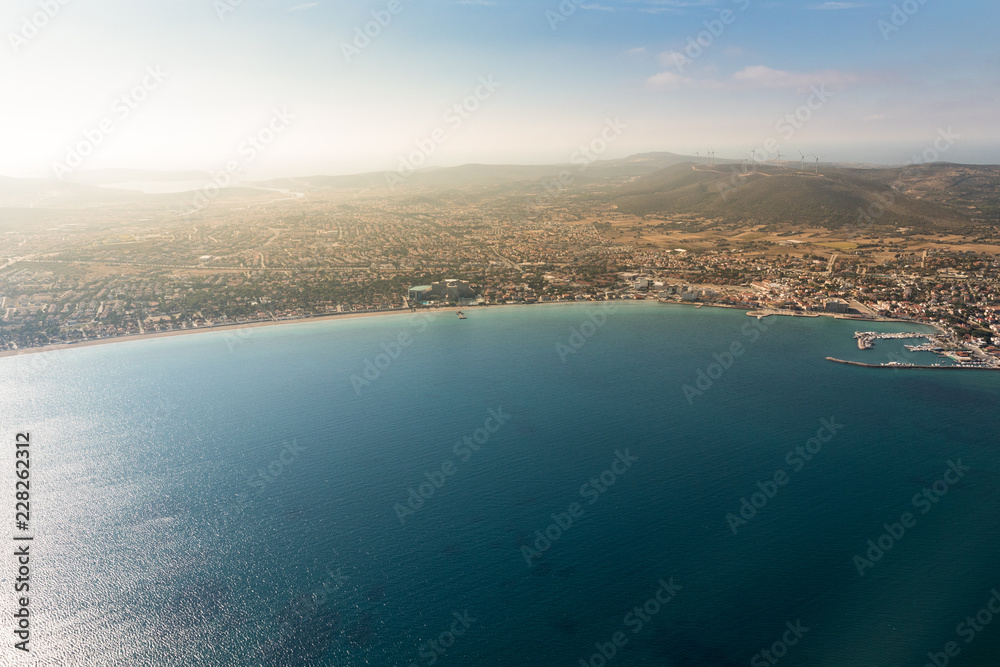 Aerial view of a summer site.