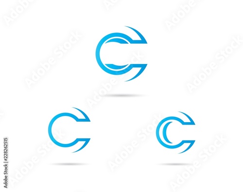 C Letter Logo Template vector icon design