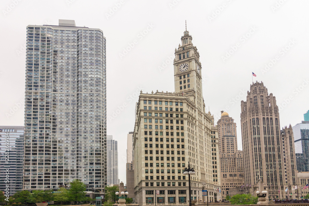 View of Chicago downtown and skyscrapers, Illinois, USA View of Chicago downtown and skyscrapers, Illinois, USA