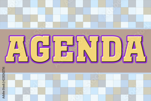 Agenda Logo banner on geometric pattern texture