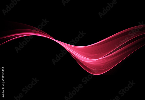 Vector Abstract shiny color red wave design element