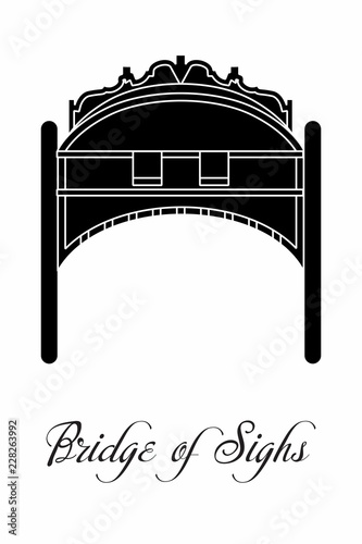 the illustration with landmark the bridge of sights