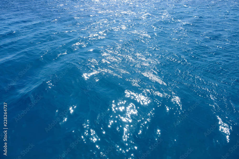 Beautiful view of water surface in blue sea Beautiful view of water surface in blue sea