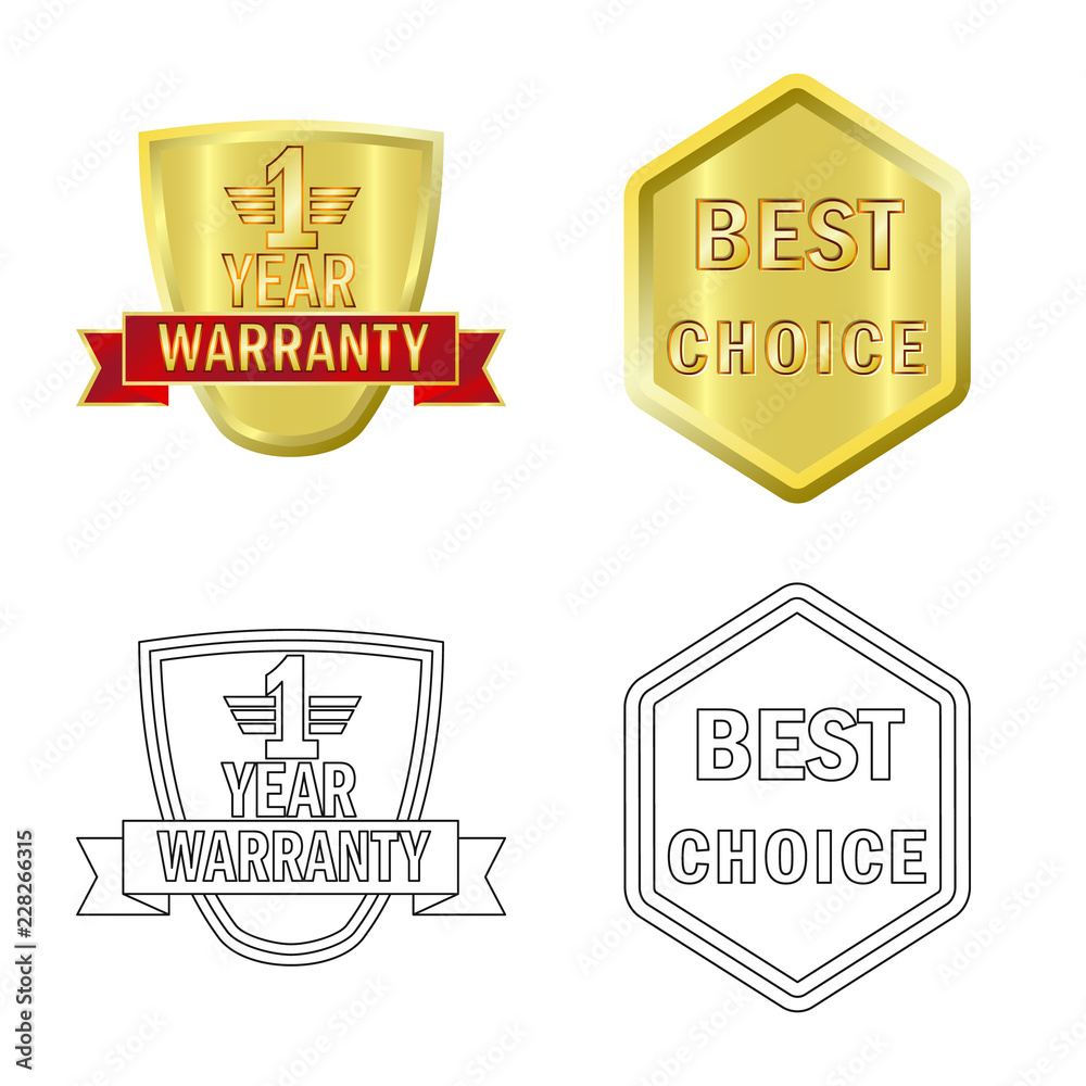 Isolated object of emblem and badge logo. Set of emblem and sticker vector icon for stock. Isolated object of emblem and badge logo. Set of emblem and sticker vector icon for stock.