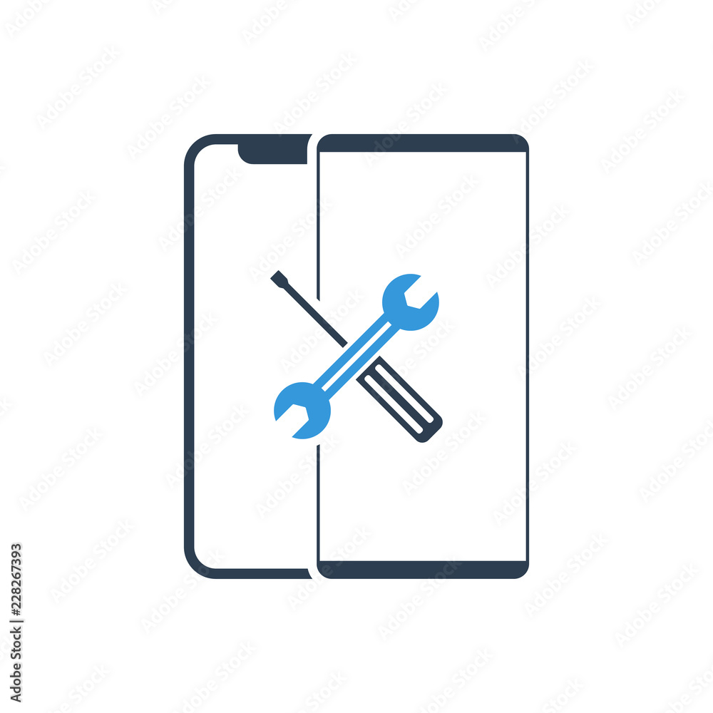 phone mobile repair logo. smartphone and tools. Service electronic technic. phone mobile repair logo. smartphone and tools. Service electronic technic.