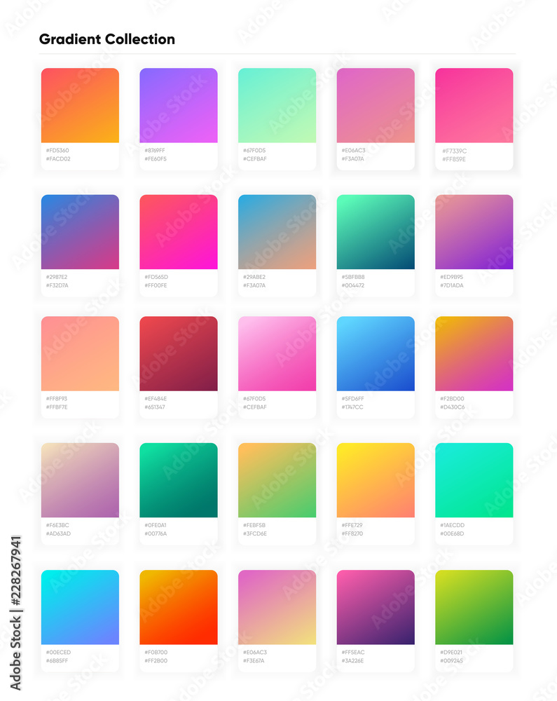 Beautiful Color Gradient Collection Gradients Template For Your Design 