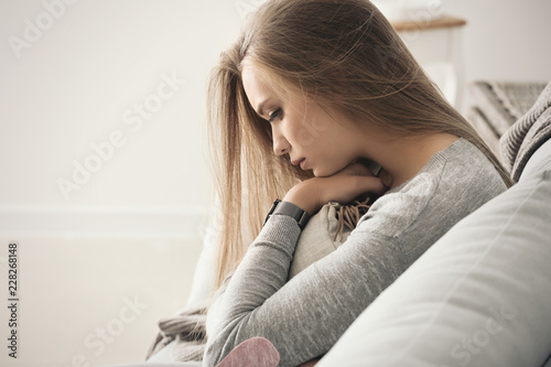 Lonely woman suffering from...