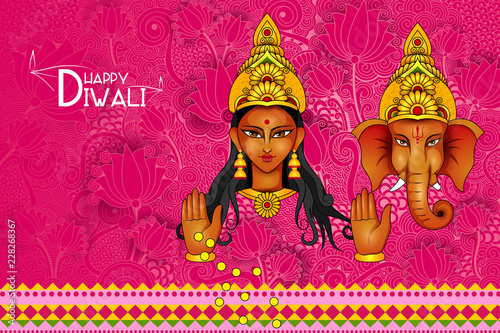 Lakshmi and Ganesha for Happy Diwali