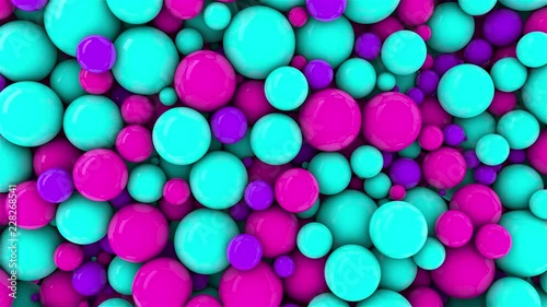 Cotton Candy Spheres Bouncing Background