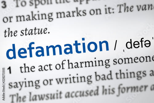 defamation definition word, vocabulary page