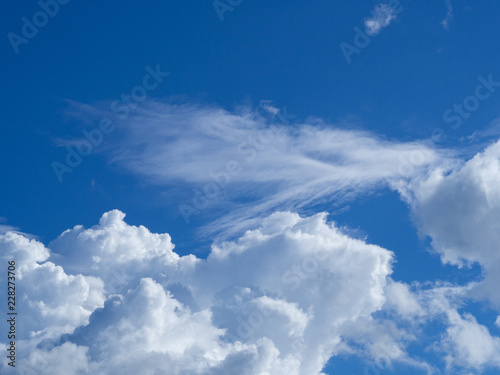 Fototapeta Naklejka Na Ścianę i Meble -  Blue sky with white clouds background.