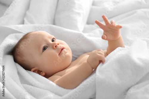 Cute little baby with soft ...